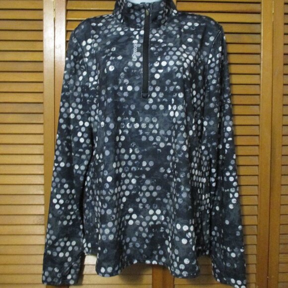 Reebok top black activewear, lightweight 1/4 zip up stretchy pullover size XL - Picture 1 of 9
